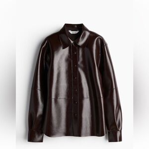 H&M Burgundy Coated Shirt in size Medium